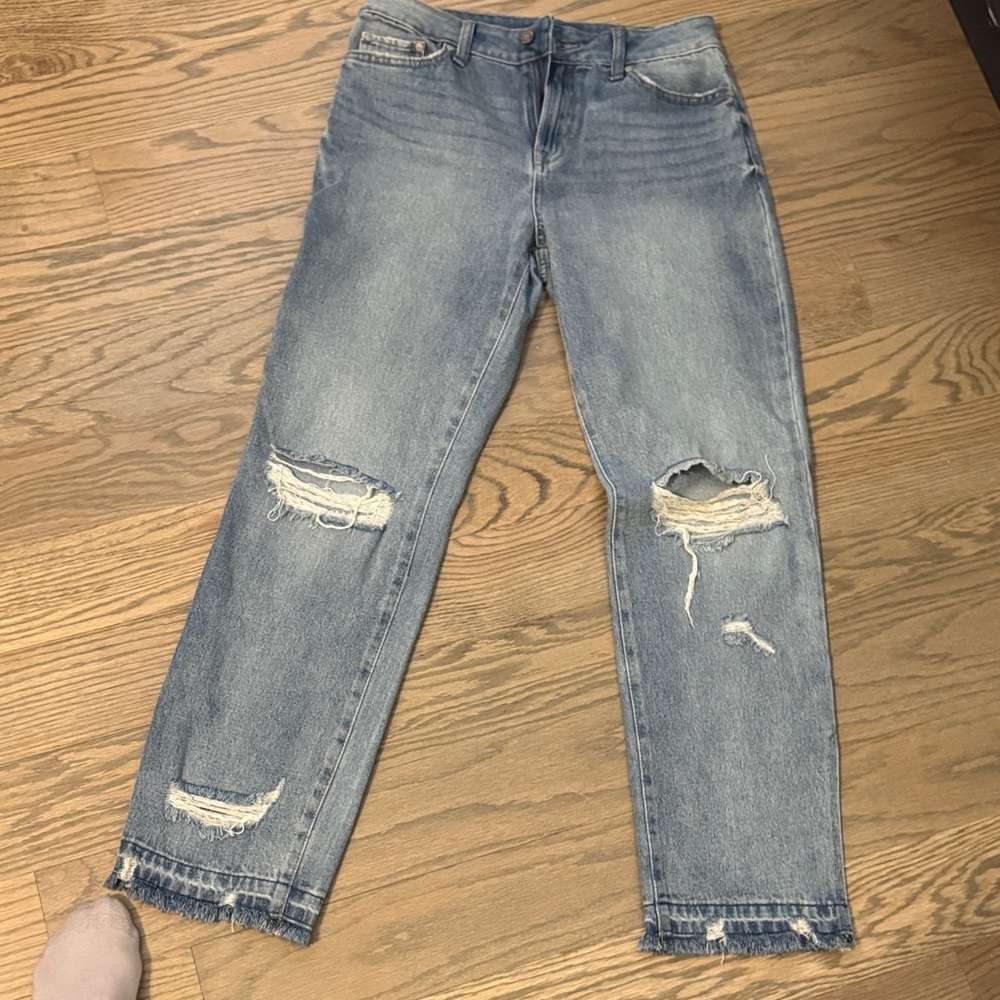 Sincerely Jules Blue Distressed Boyfriend Jeans
